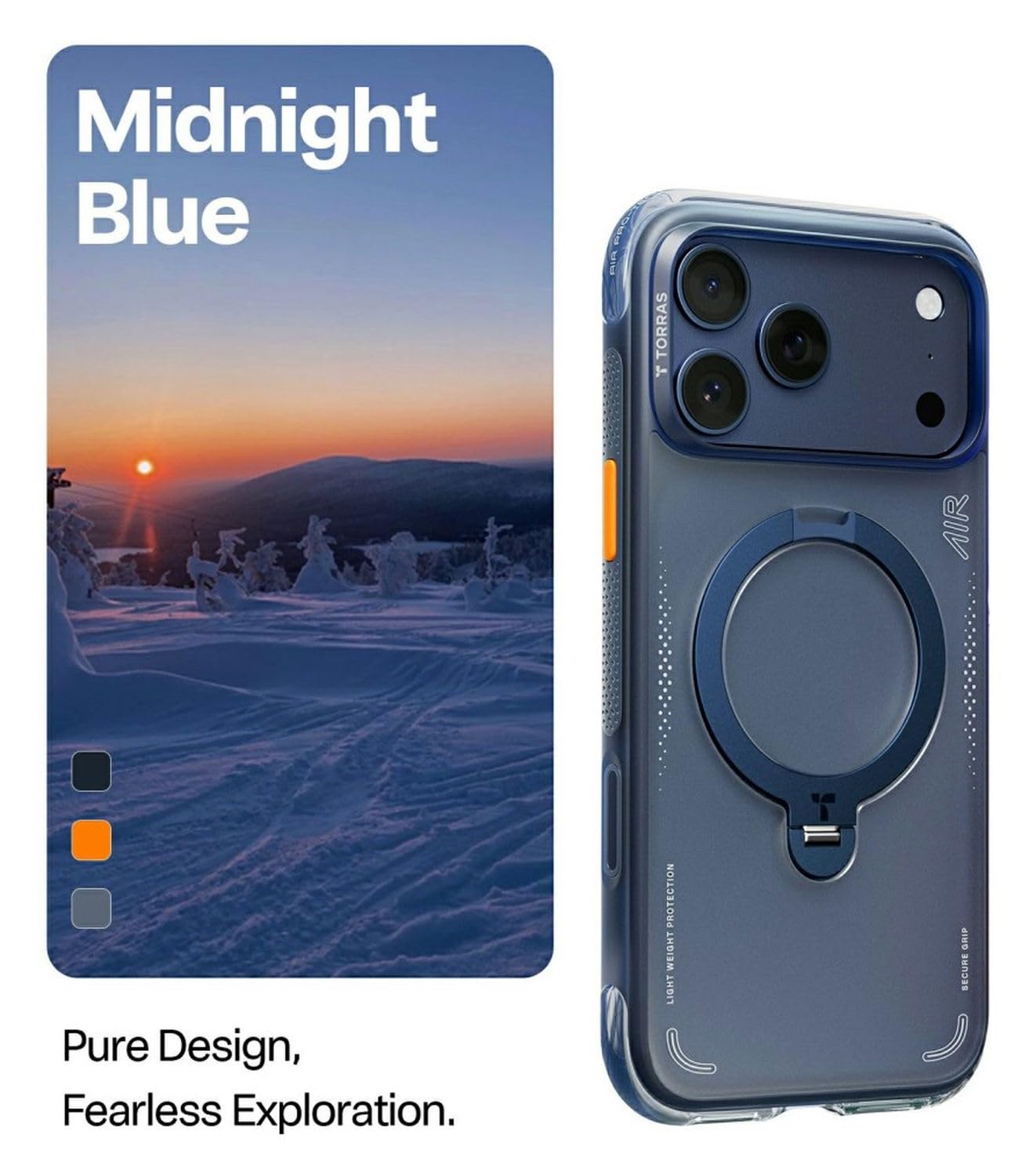 TORRAS Ostand Q3 Air, iPhone 17 Pro Max için, 360 manyetik standlı